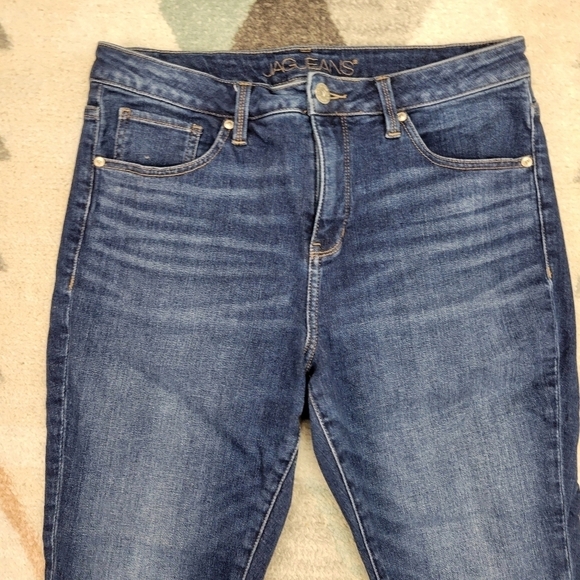 Jag Jeans Womens Viola Blue Denim High Rise Raw Hem Skinny Jeans 12 - Picture 3 of 8